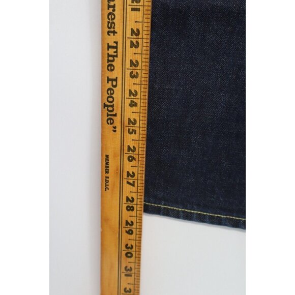 Aape by A Bathing Ape Loose 43X31 Men Indigo Garment Fly Button Camo Back Pocket - Picture 16 of 16